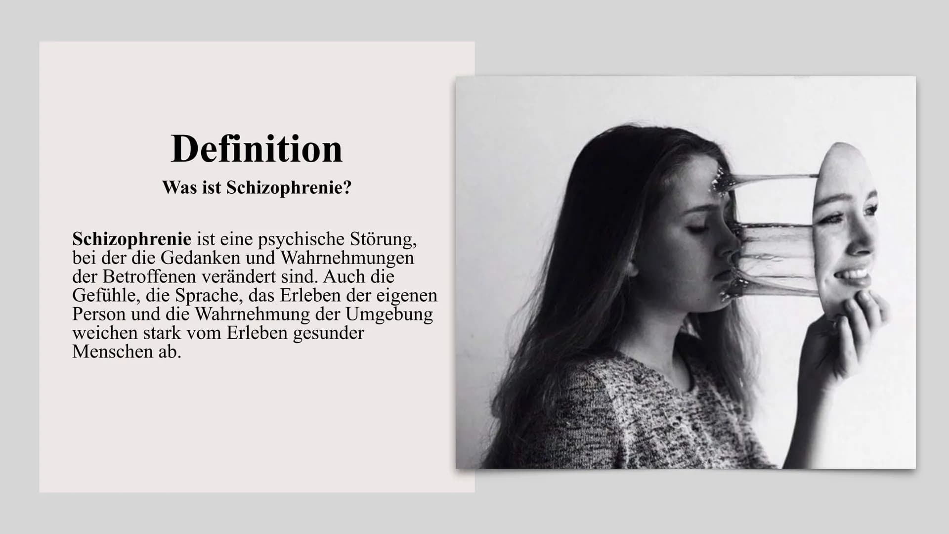 ich bin nur geteilt
in meinen Altersklassen.
1
DIE FRAGE
ABO Schizophrenie
@diedamitlernzetteln ●
Zahlen und Fakten
Schizophrenie: ,,gespalt