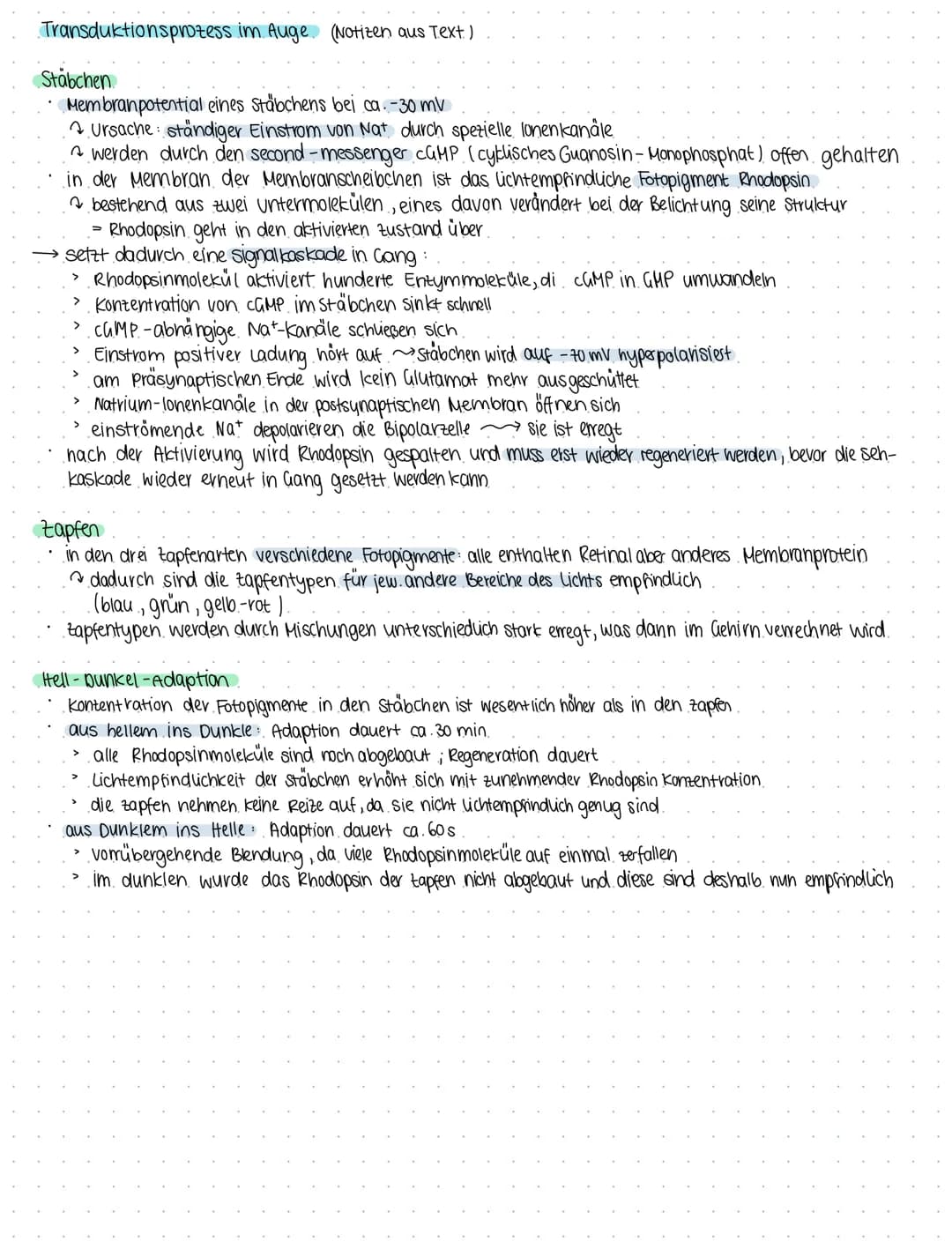 Bio 6
Themen Neurobiologie und Sinnesphysiologie
(a) Neurobiologie
Reiz = Umwelteinfluss, für den passende sinnesorgane existieren
1. Reiz- 
