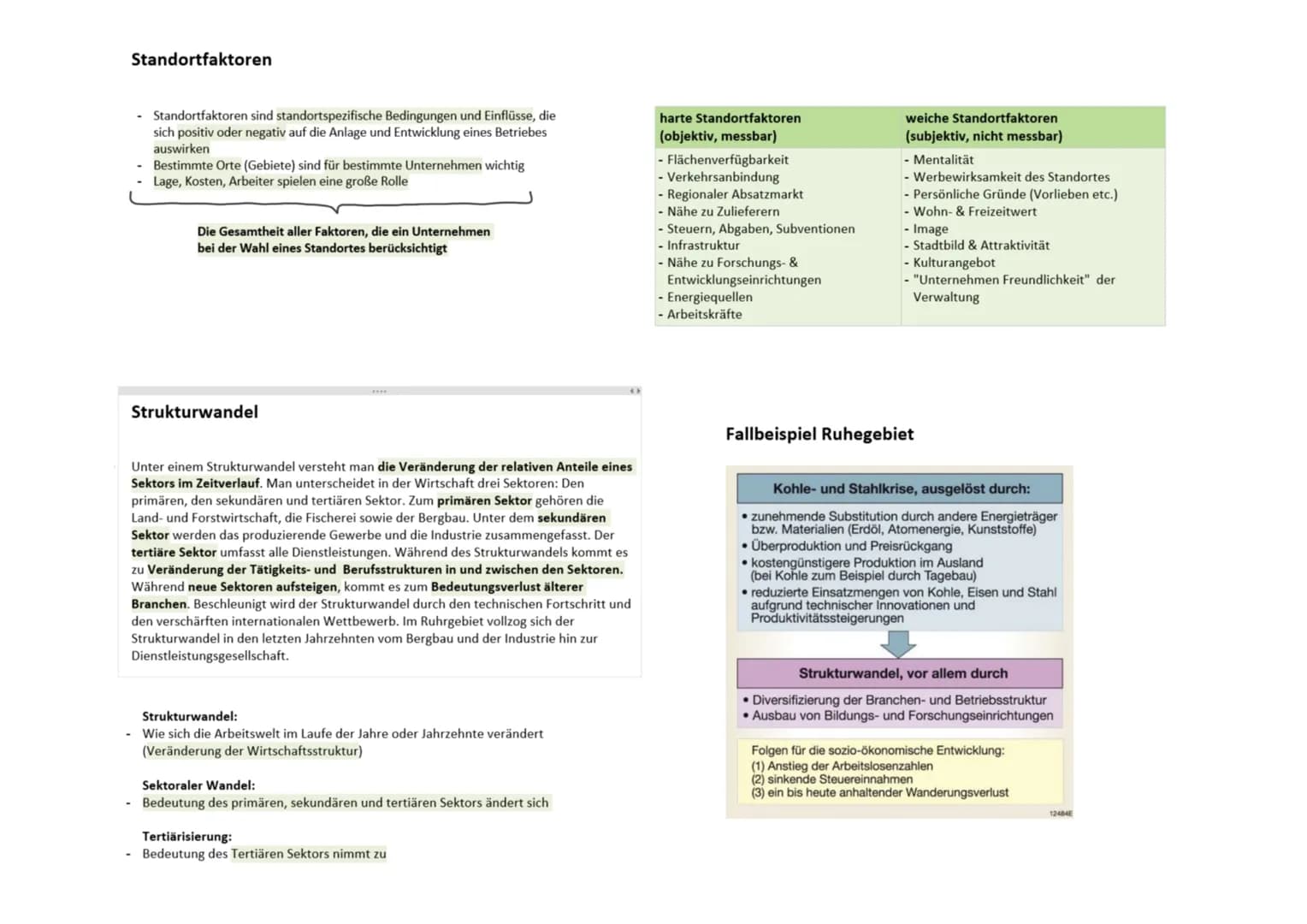 Standortfaktoren
- Standortfaktoren sind standortspezifische Bedingungen und Einflüsse, die
sich positiv oder negativ auf die Anlage und Ent