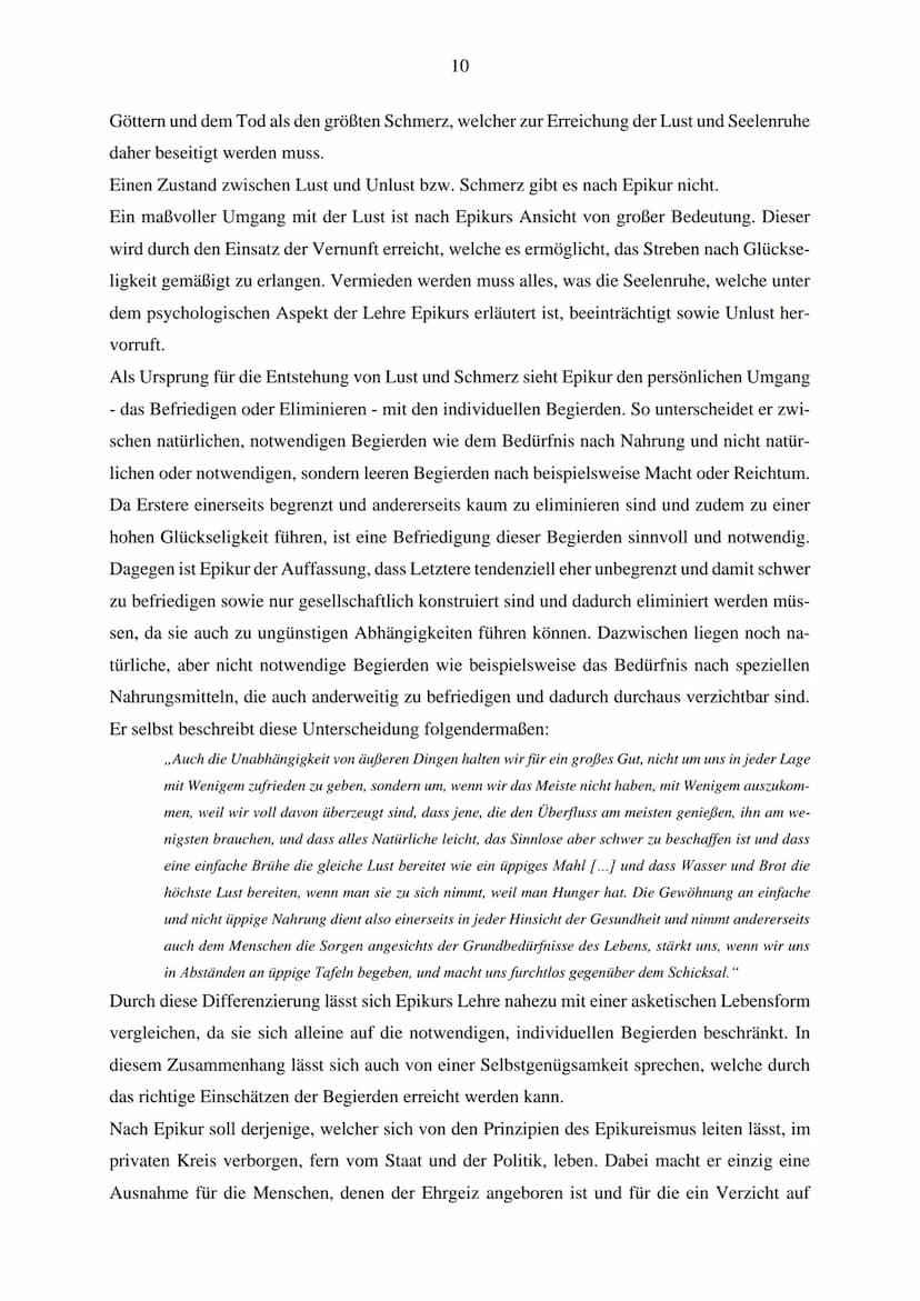 Der Epikureismus
Abb. I
Projektarbeit
Kurs: Grundkurs Latein Q2
Schuljahr 2020/2021 Inhaltsverzeichnis
1 Der Philosoph Epikur.
2 Die Lehre E