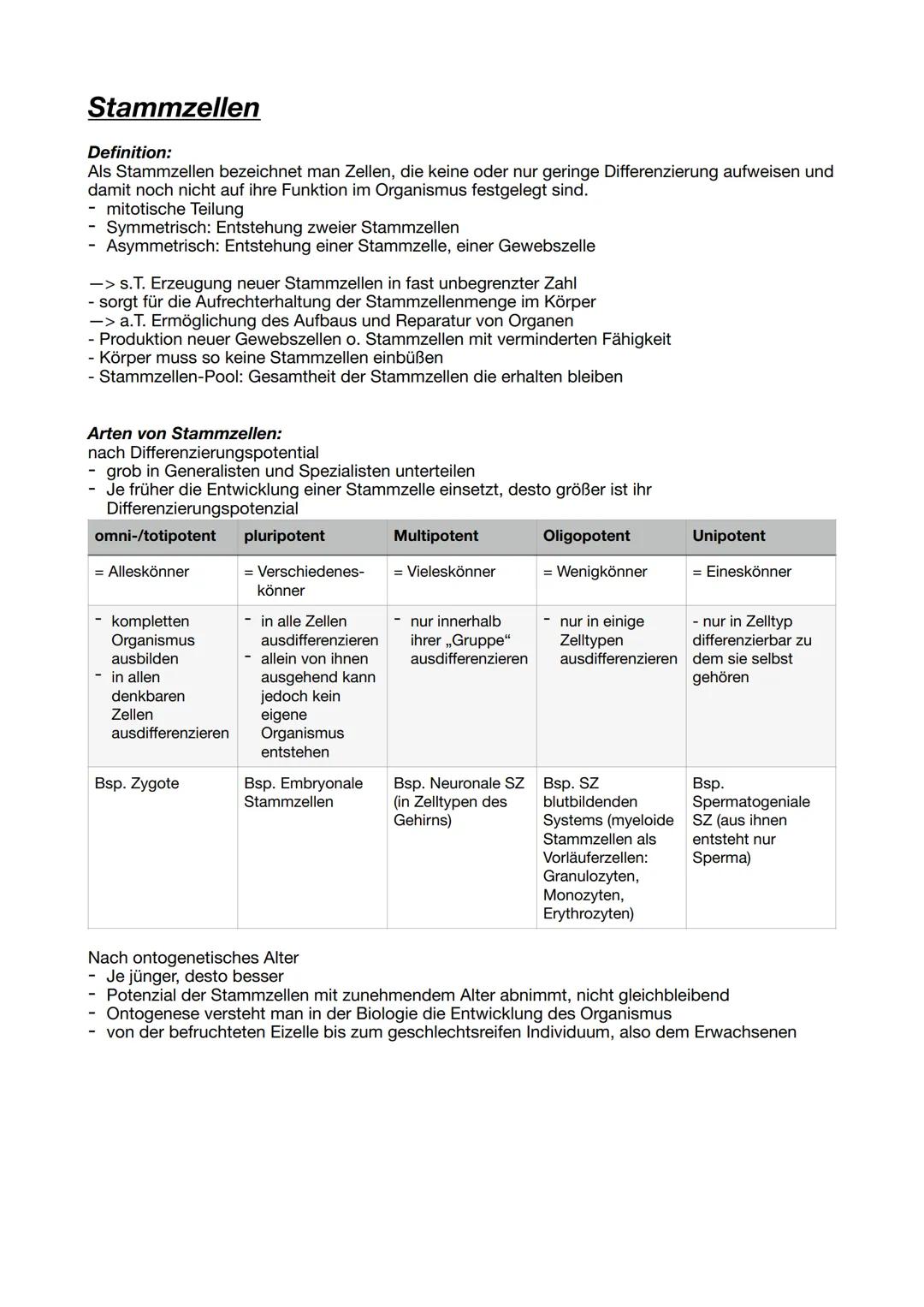Stammzellen/Stammzelforschung 