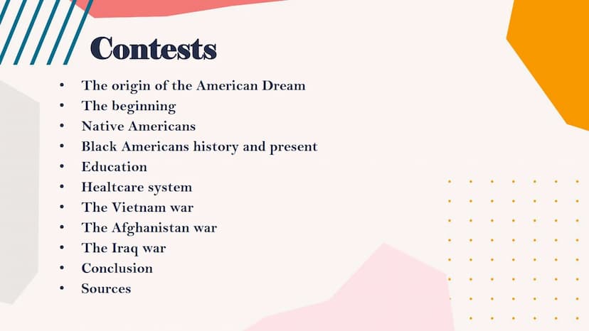 //
American Dream or
American Nightmare?
The American Reality ●
●
●
Contests
The origin of the American Dream
The beginning
Native Americans