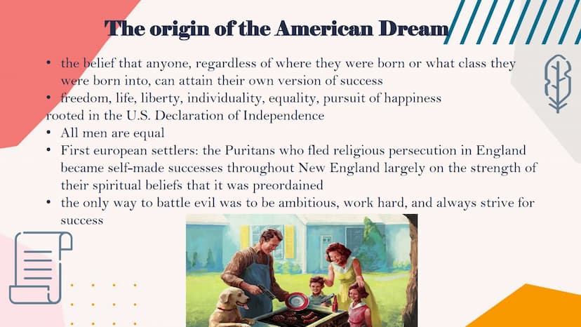 //
American Dream or
American Nightmare?
The American Reality ●
●
●
Contests
The origin of the American Dream
The beginning
Native Americans