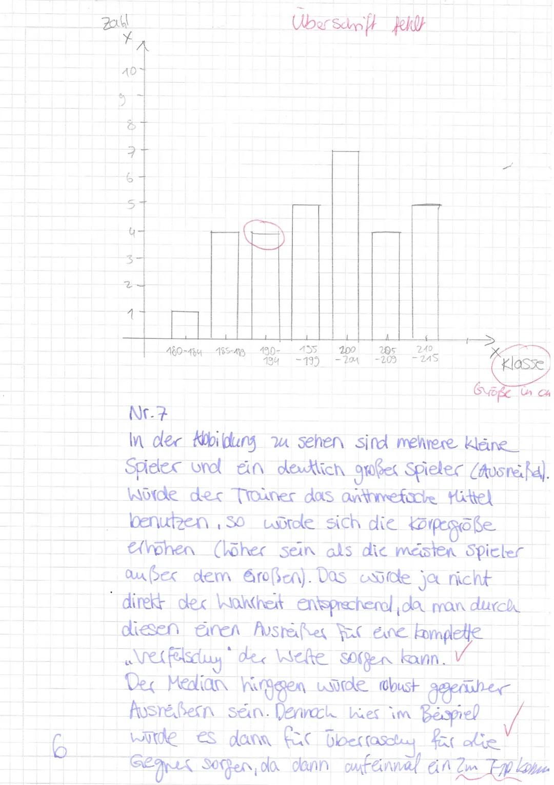 Klausur Nr. 1- Beschreibende Statistik
Name
Aufg.: 1a 1b
Max. 5 5
Punkte
3
5
65
2
6
o
o
1. Kreuze die richtigen Aussagen an.
a) Das arithmet