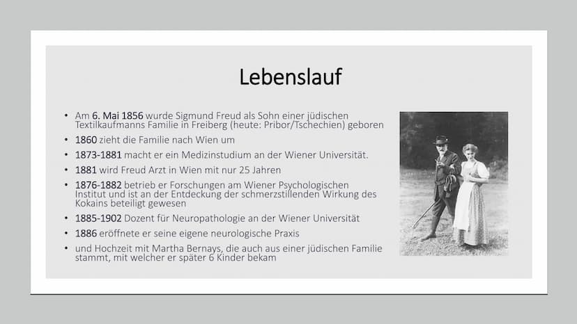 Sigmund Freud
Wer ist Sigmund Freud; Lebenslauf; „Was hat ihn berühmt gemacht?"; Das Strukturmodell der
Psyche; Psychoanalyse; Sigmund Freud