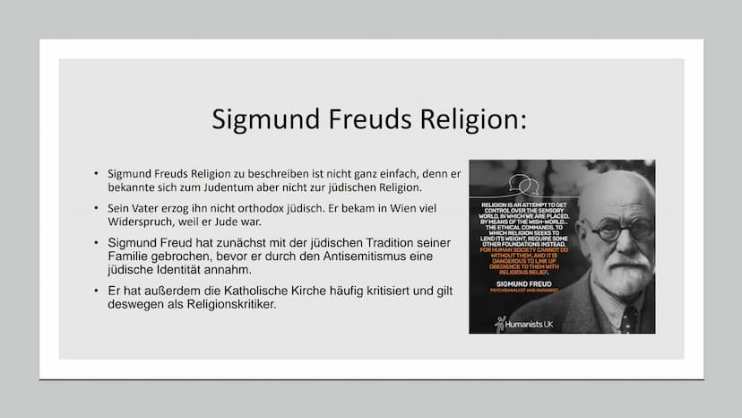 Sigmund Freud
Wer ist Sigmund Freud; Lebenslauf; „Was hat ihn berühmt gemacht?"; Das Strukturmodell der
Psyche; Psychoanalyse; Sigmund Freud