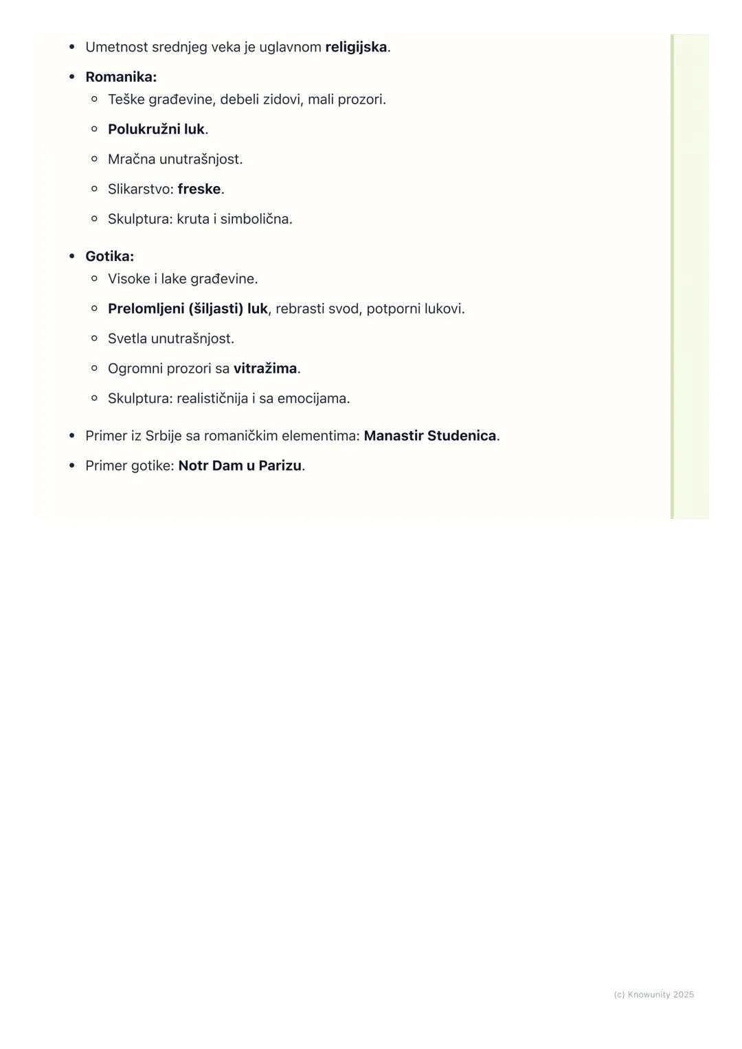 # Umetnost srednjeg veka:
Romanika i Gotika

Uvod u umetnost srednjeg veka

Srednji vek je dug period u istoriji, otprilike od 5. do 15. vek