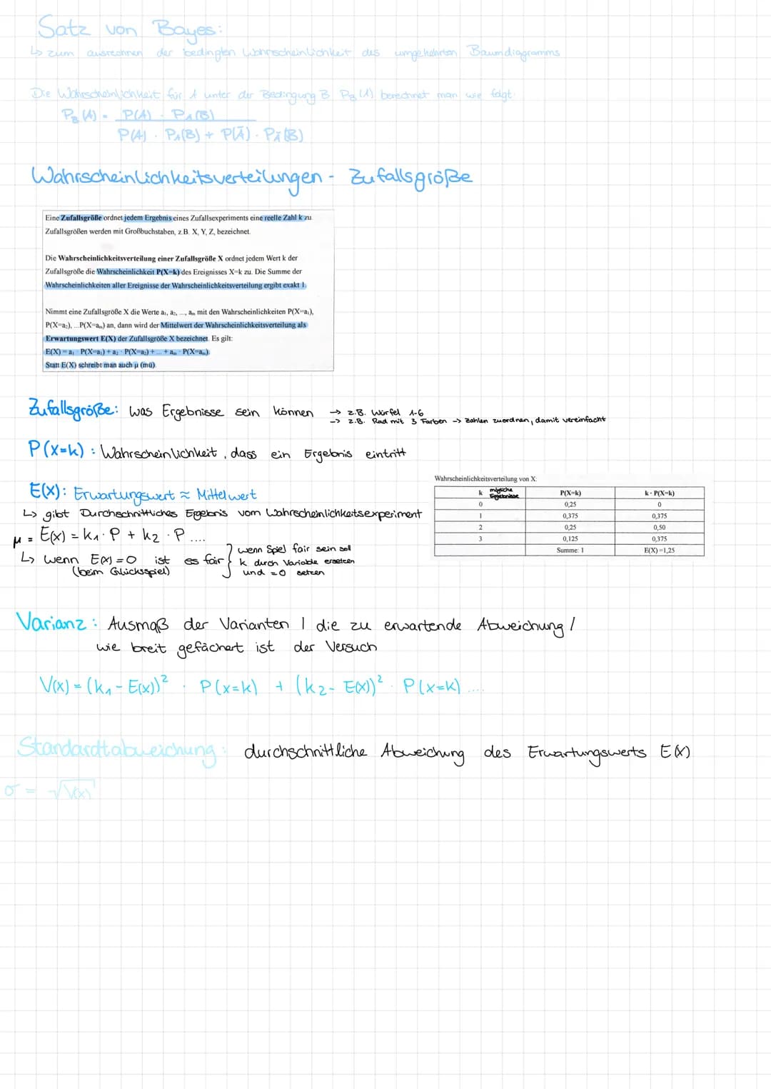 STOCHASTIK
Baumdiagramme und Pfadregel:
- Mehrstufige Zufalls versuche lassen sich mit Baumdiagrammen darstellen
L> Ergebnisse
Pfad
✔
Pfad m