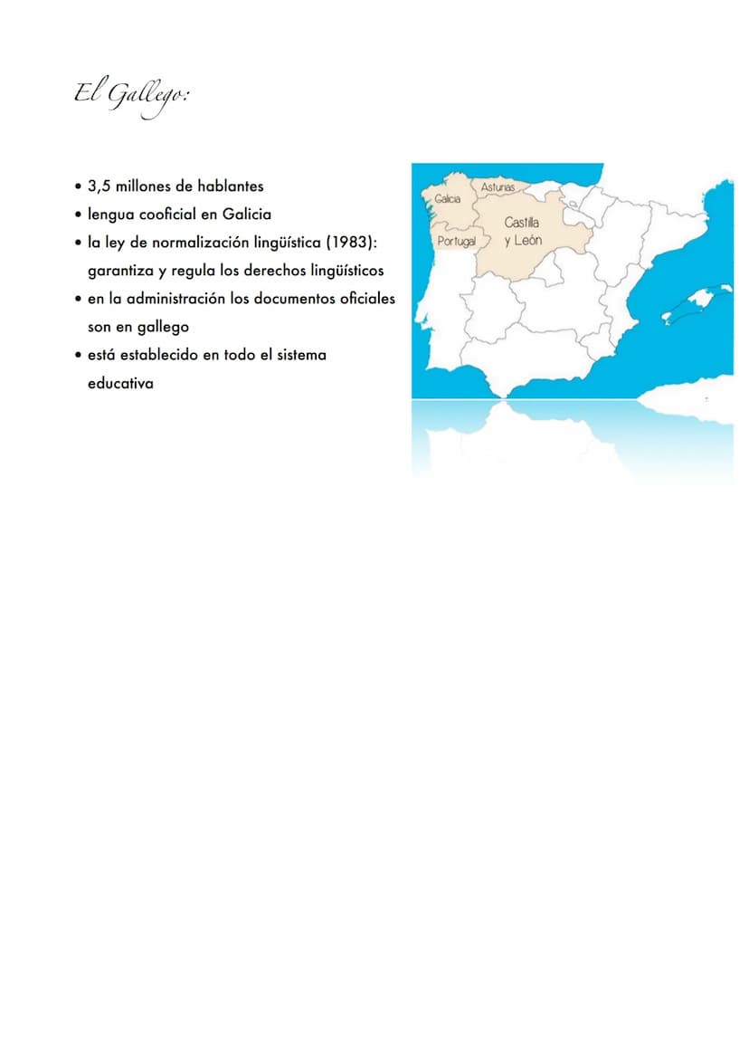El Catalán:
El bilingüismo en España
• 9 millones de hablantes (75% en Cataluña;
90% de los jóvenes en Cataluña)
una lengua puente de francé