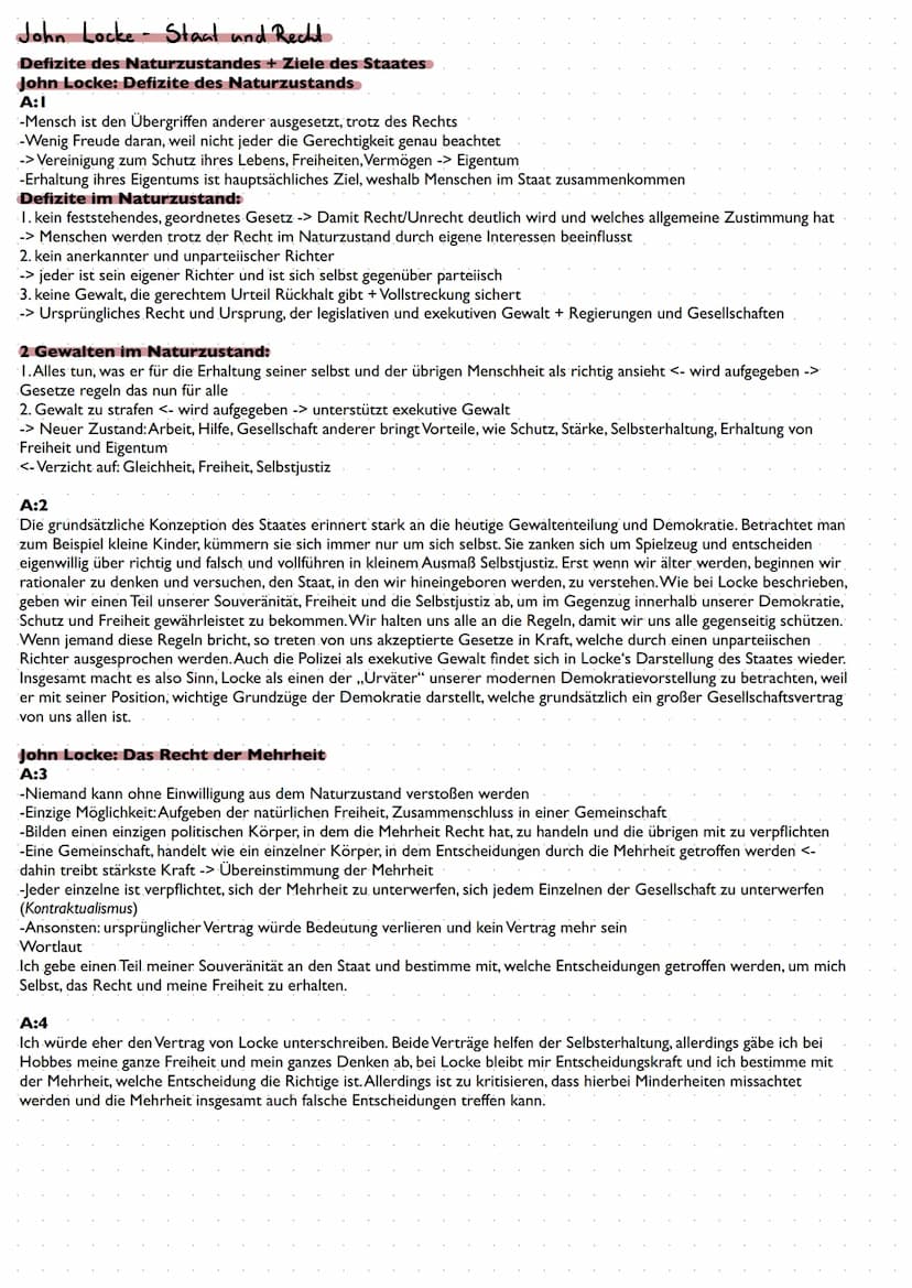Natürliche Rechte und Pflichten
Unterschiedliche Naturzustände:
Rechts:
-Kriegerisch, jeder gegen jeden -> kümmert sich nur um eigenes Wohl,