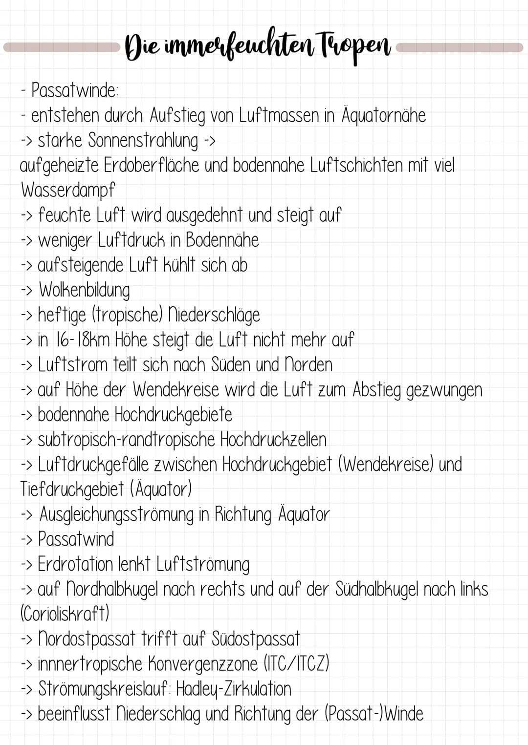 Die immerfeuchten Tropen
- Artenvielfalt (Biodiversität)
- teilweise auf I ha mehr Pflanzen- und Insektenarten als bisher in der
gesamten eu