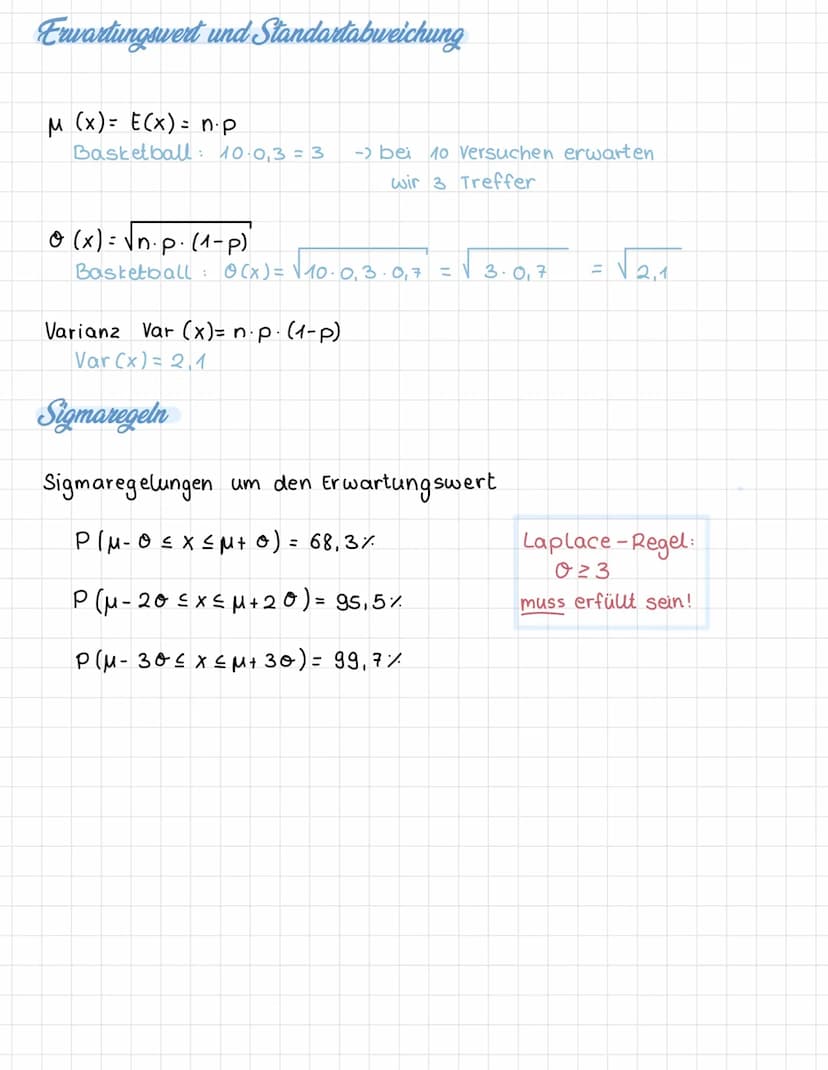 Bernoulli Formel
k-Treffer
P(x = k) = (2) p² ⋅ (1-p)n-k
Wahrsch.
für Treffer Gegenwahr.
Wahrsch.
für k-Treffer
GTR
Anzahl Möglichkeiten
bein