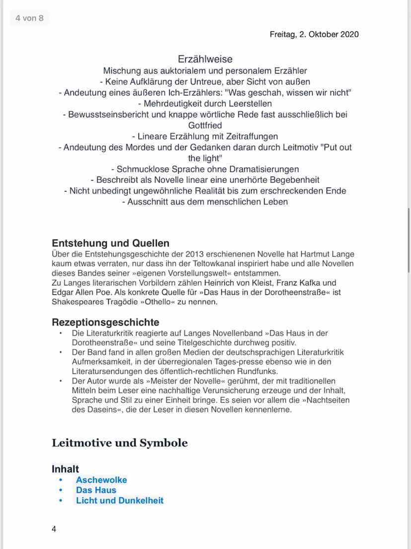 Das Haus in der Dorotheenstraße
Der Dramaturg und Schriftsteller Hartmut Lange gilt als >Meister der Novelle«<. Eines seiner
bekanntesten We