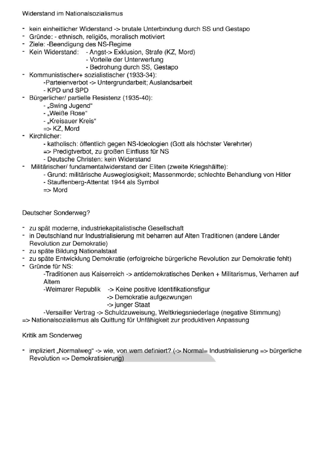 Widerstand im Nationalsozialismus 