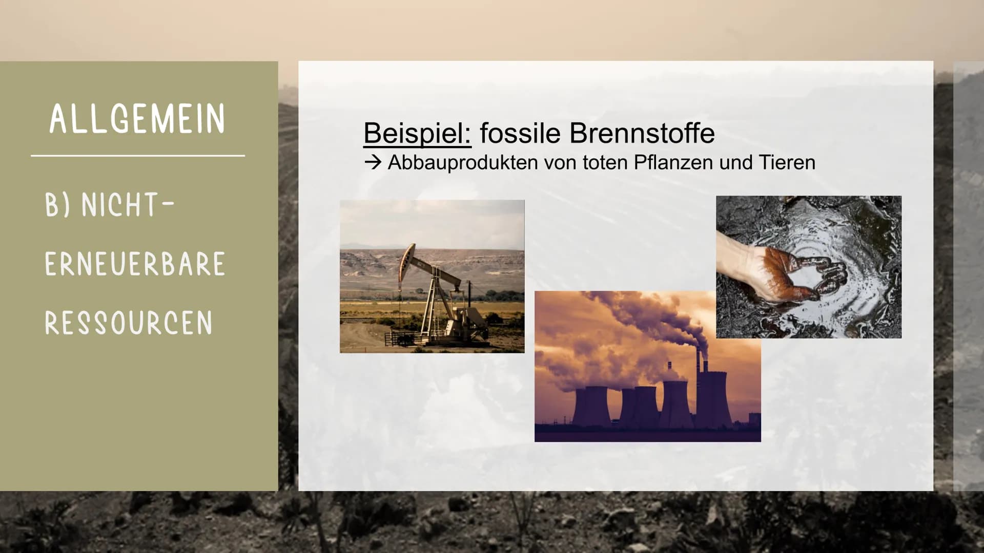 Syndrome des
Globalen Wandels
DAS KATANGA-SYNDROM GLIEDERUNG
1) Allgemein
a) Definition
b) nicht-
erneuerbare
Ressourcen
2) Entstehung
a) Be