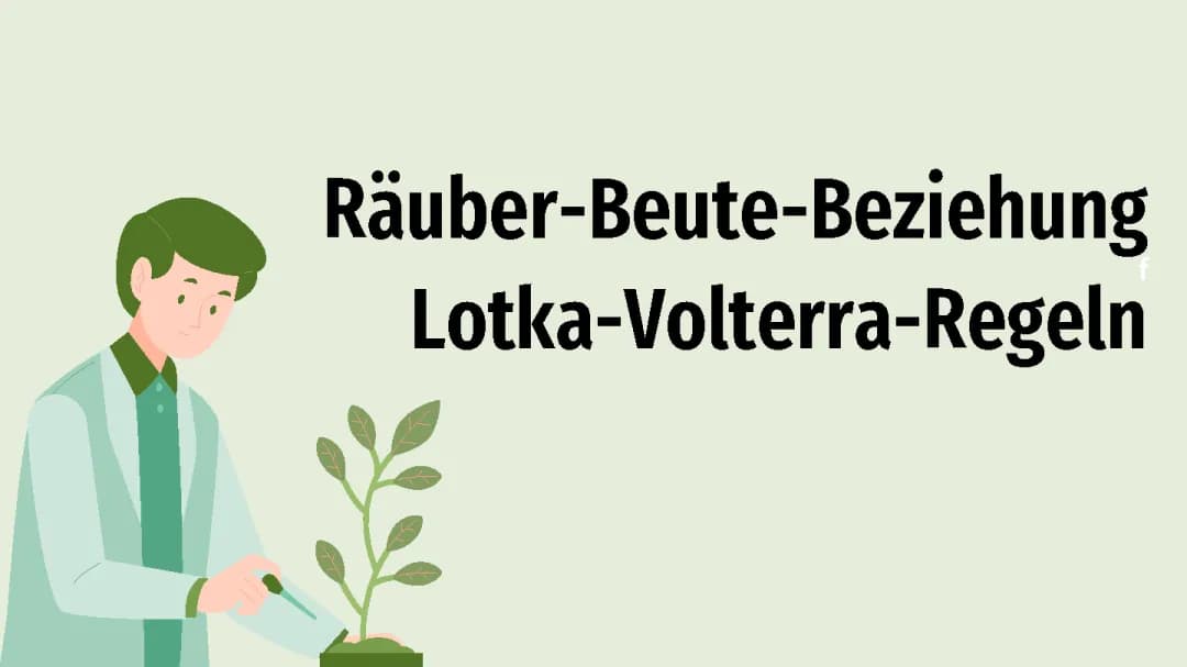 Räuber-Beute-Beziehung und Lotka-Volterra 