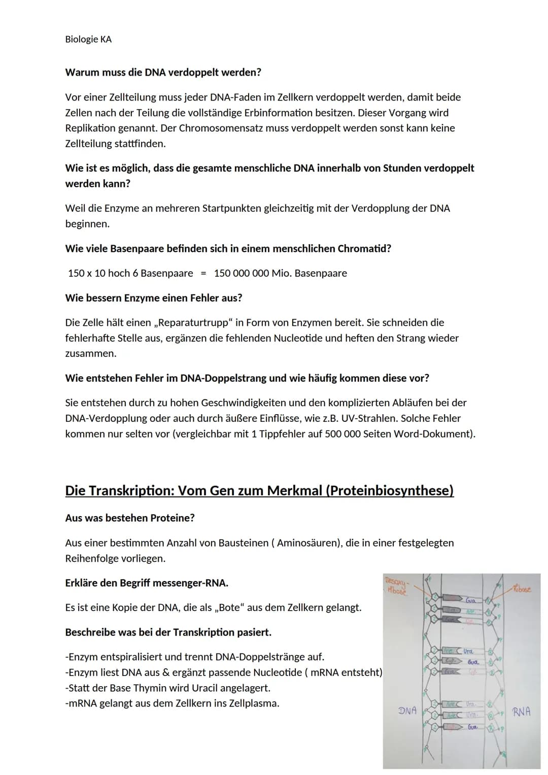 Biologie KA
Lexikon der Fachbegriffe der Genetik
Begriff
Chromatin
DNA
Gen
Genom
Chromosom
Chromatid
Centromer
Karyogramm
Diploider Chromoso