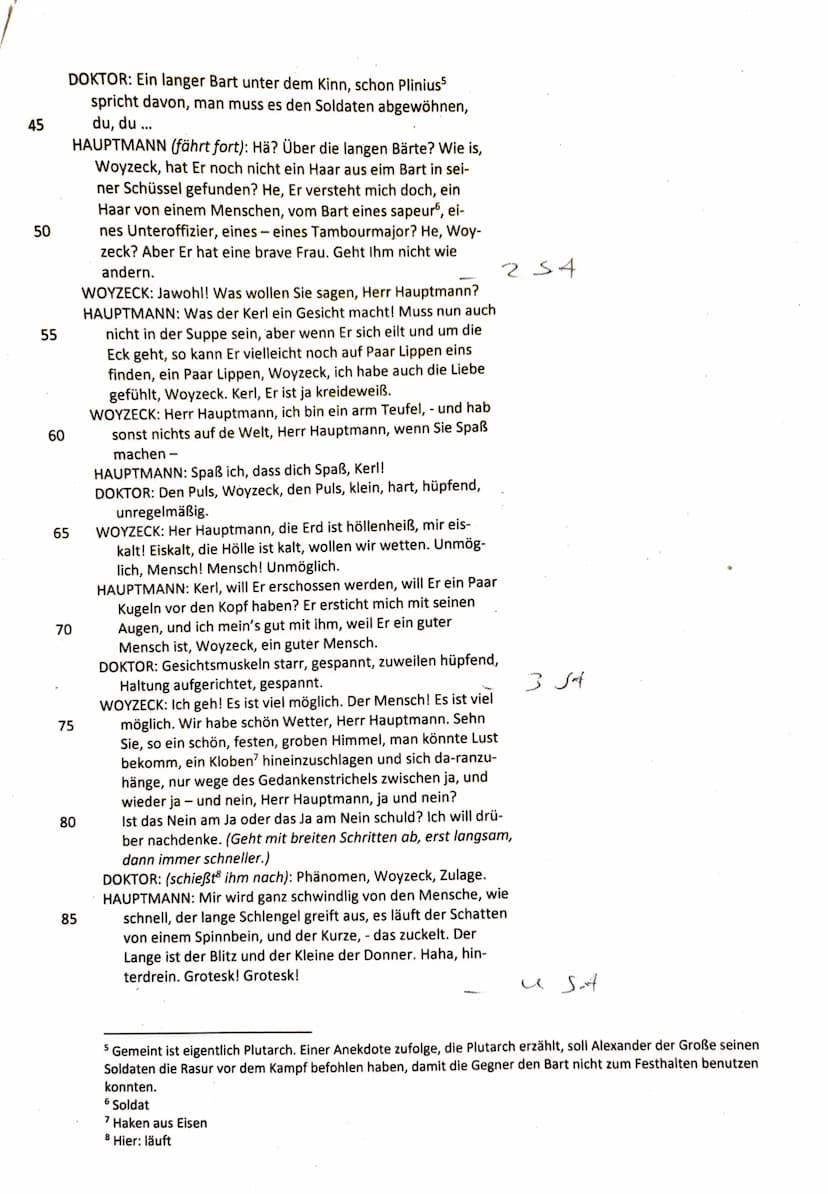 1. Klausur
GKe Q1 Deutsch Rölleke / Feldmann 21.09.2022
NAME: Nils Rosenberger
Thema: Georg Büchner, Woyzeck - Analyse einer Dramenszene
Auf