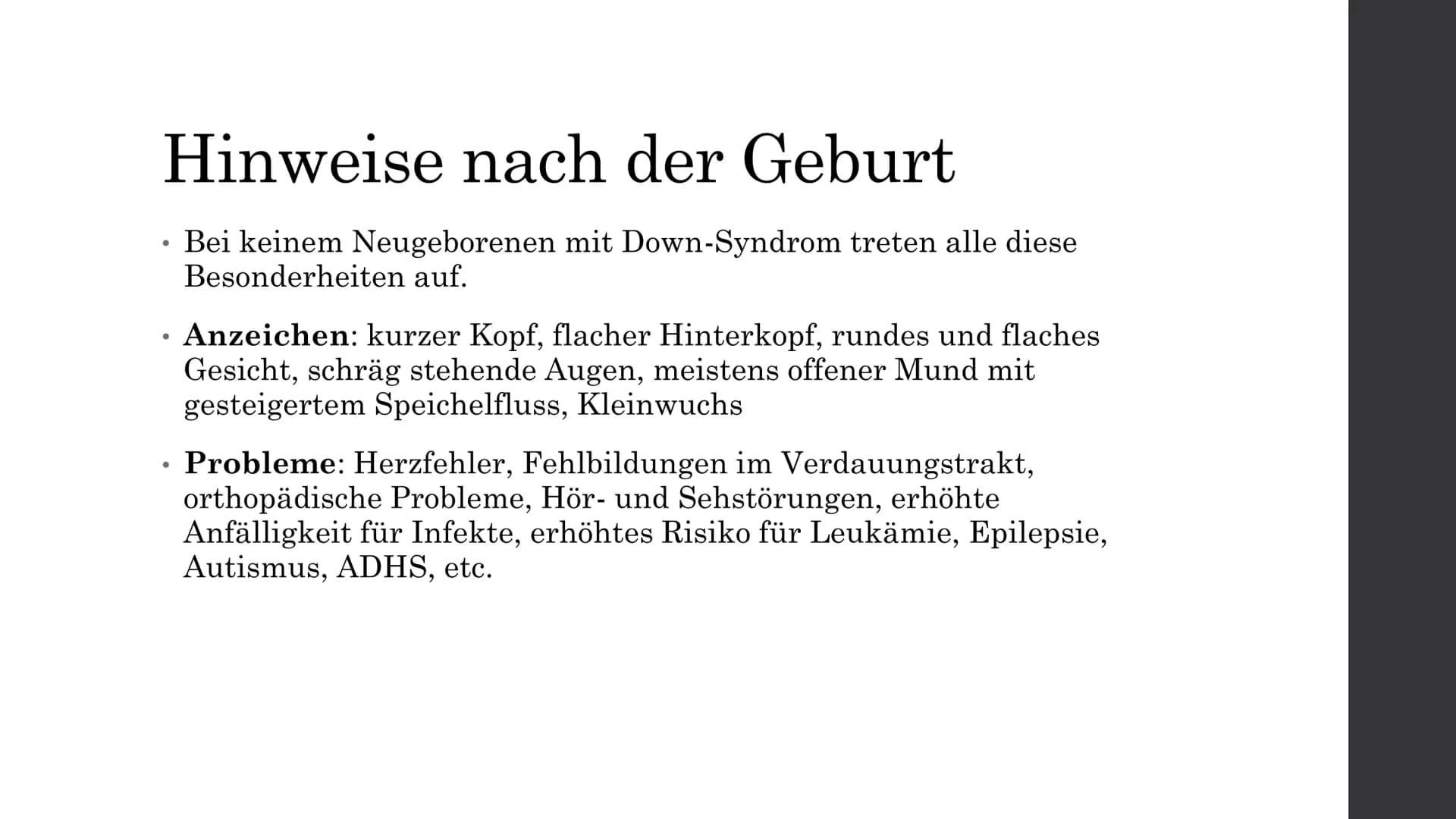 Trisomie 21
Von Elisabeth A. Inhaltsverzeichnis
Was ist Trisomie 21?
Die Formen der Trisomie 21
. Die Geschichte des Down-Syndroms
●
●
Die v