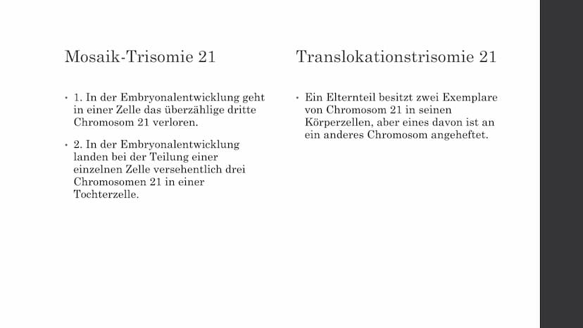 Trisomie 21
Von Elisabeth A. Inhaltsverzeichnis
Was ist Trisomie 21?
Die Formen der Trisomie 21
. Die Geschichte des Down-Syndroms
●
●
Die v