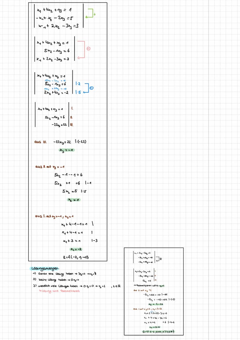 Gleichungen lösen
Grundtechniken:
Ausklammern:
> gleiches kann ausgeklammert werden.
>
bsp. +³-4x=0
x. (+²-4)=0
Gatz vom Nullprodukt.
> Funk