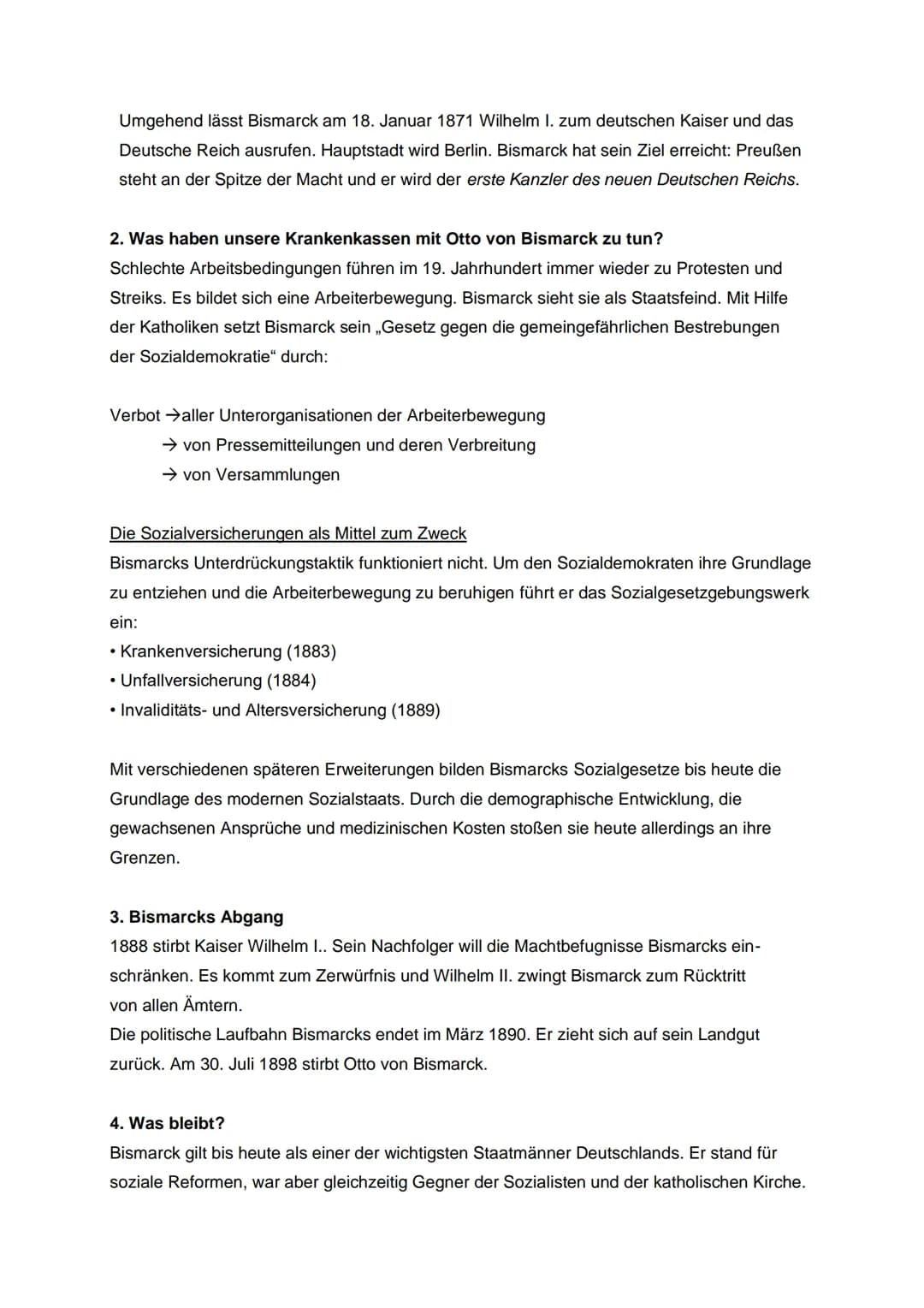 Thema der Arbeit:
Gehasst und verehrt:
Otto von Bismarck
Unterrichtsfach: Geschichte
Lehrer:
XXX
Abgabetermin: XXX
Präsentation:
XXX Thema d