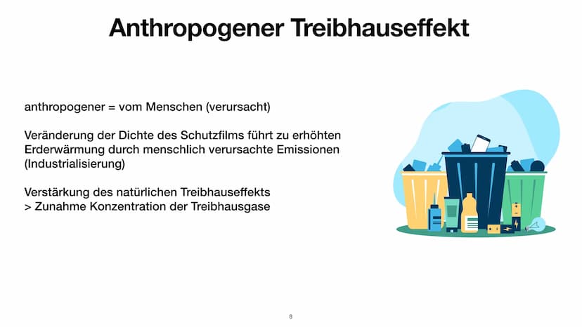 Der Treibhauseffekt und seine
Auswirkungen auf den Planeten und
die Gesellschaft Inhalt
Der Treibhauseffekt im Allgemeinen
- Natürlicher Tre