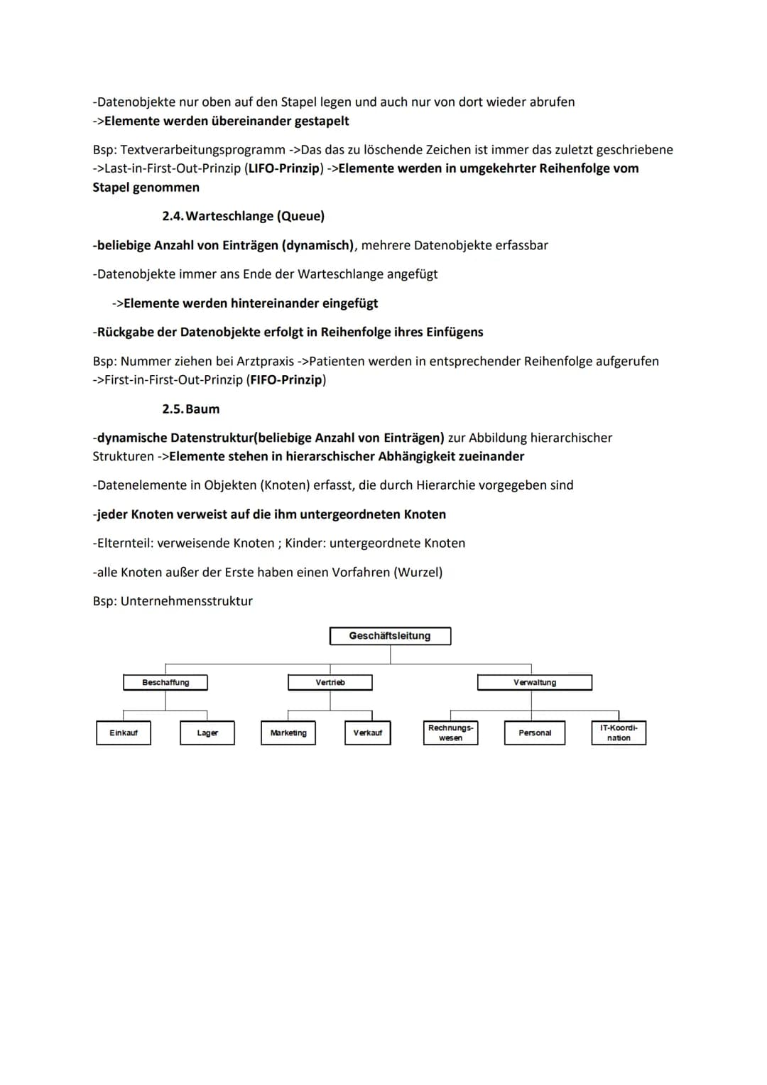 Datenstrukturen
1 Grundlagen
1. Begriff
Ordnung mit Hilfe von Datenstrukturen
->Datenstruktur: Objekt zur Speicherung und Organisation von D
