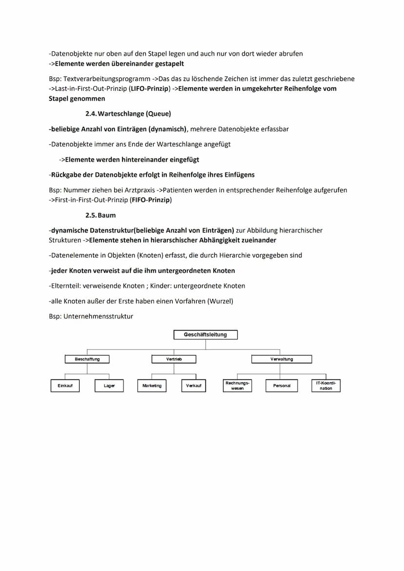 Datenstrukturen
1 Grundlagen
1. Begriff
Ordnung mit Hilfe von Datenstrukturen
->Datenstruktur: Objekt zur Speicherung und Organisation von D