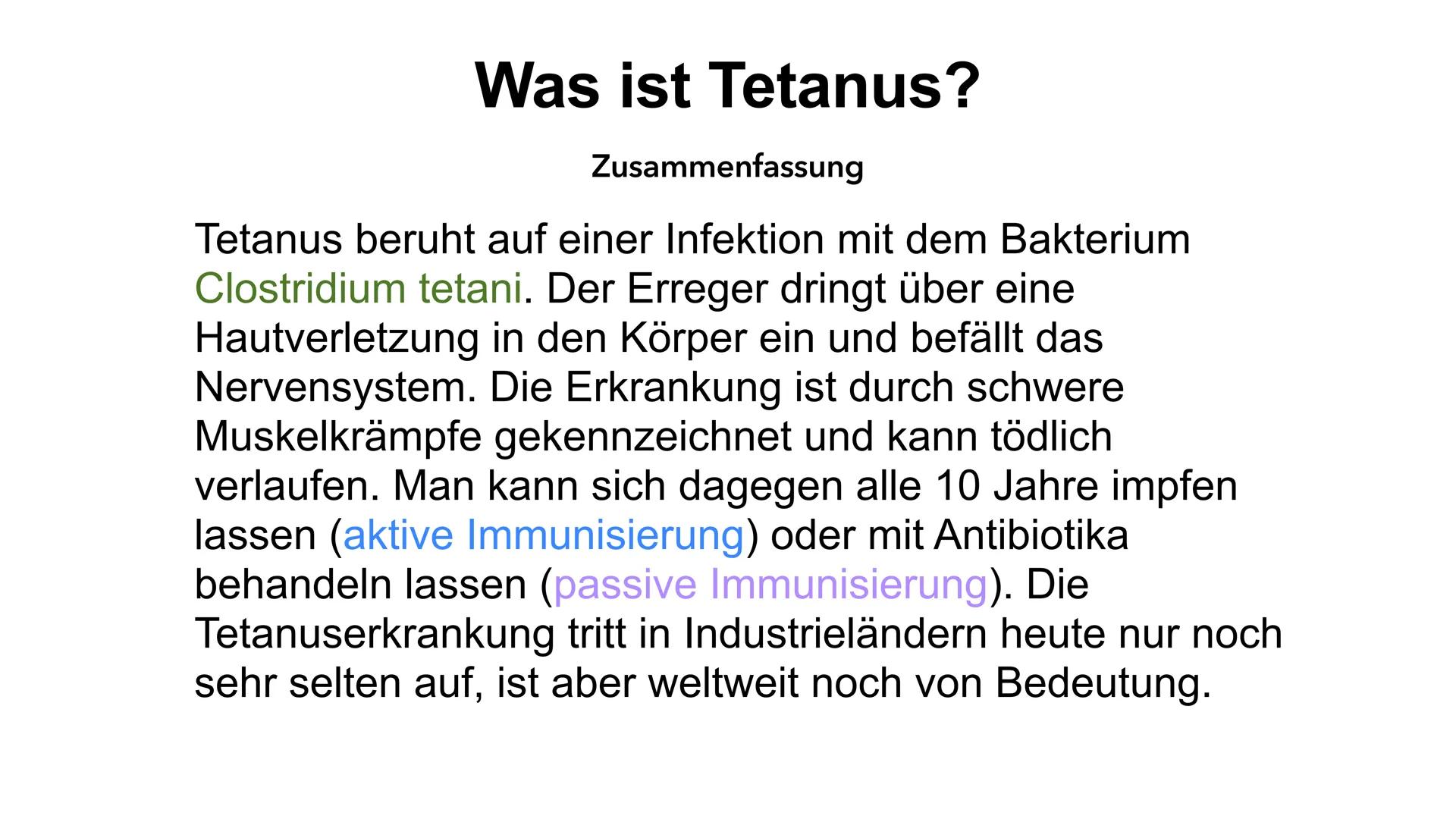 Tetanus
Wundstarrkampf
Amelie und Tasnim
JC
wiki How Erreger, Art des Erregers
• Übertragungswege/Ansteckung
●
●
●
Wirkung des Tetanus-Toxin