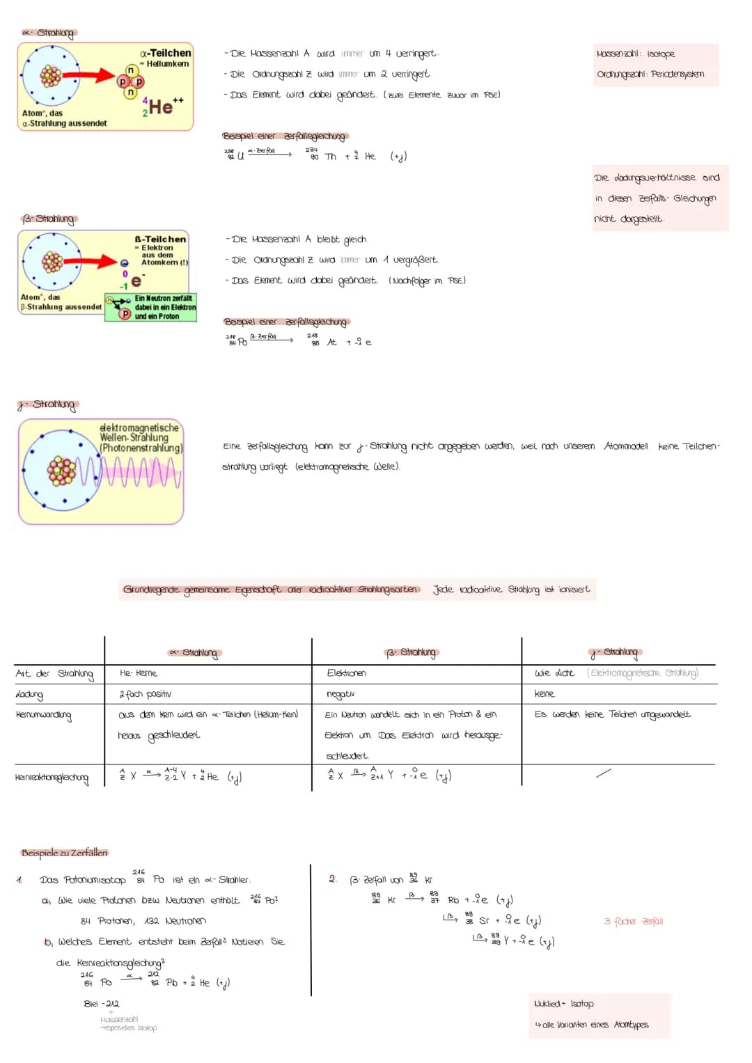 Alom- & Kemphysik
Atomkerne sind aus Protonen & Neutronen aufgebaut. Die Anzahl der Protonen, die sog Kernladungszahl Z, ist gleich der Anza