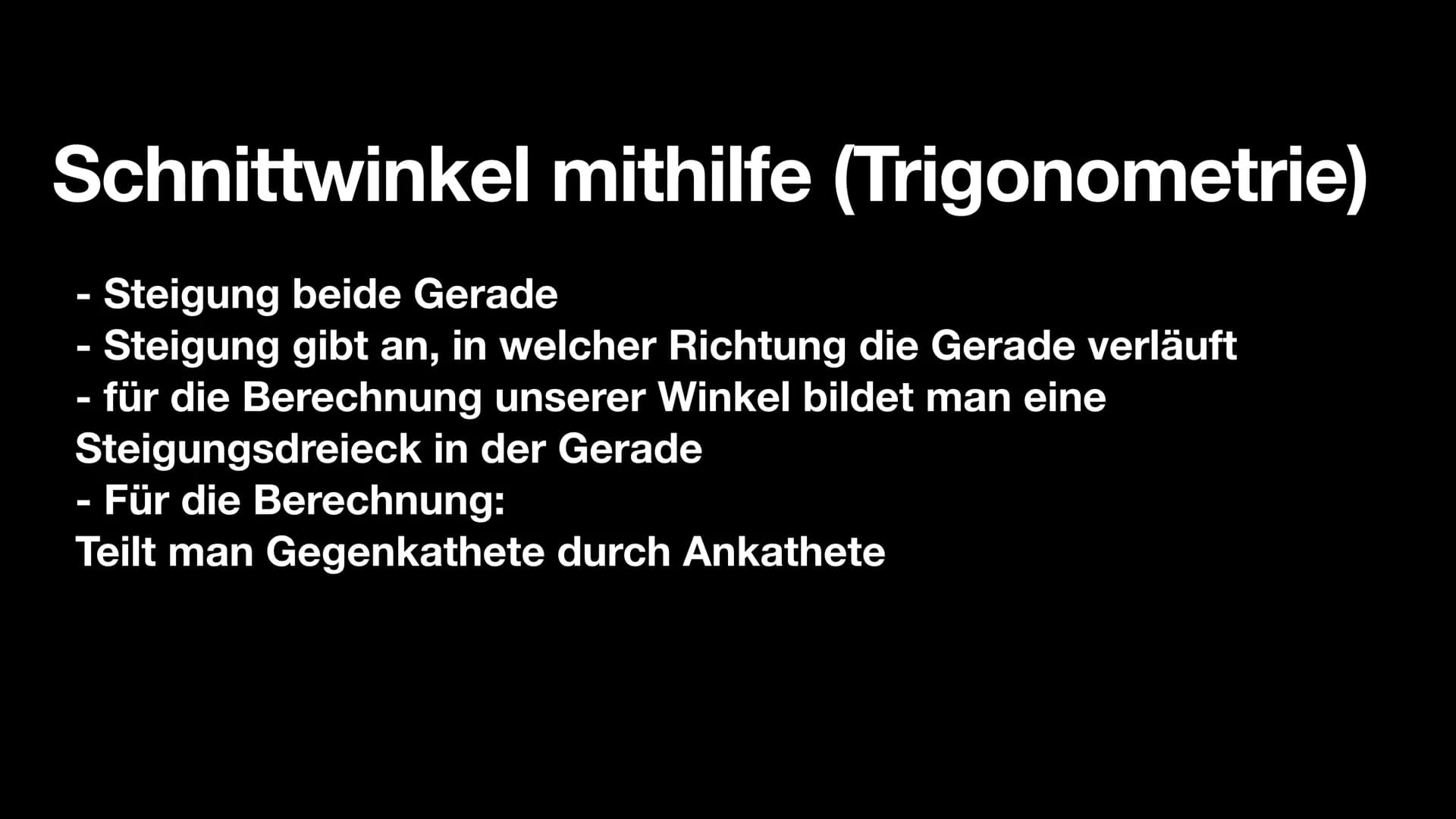 Winkel zwischen zwei Geraden
(Schnittwinkel)
U
Datum: 10. November 2021
Mathematik
S
https://www.mathelike.de/abi-check-mathe-abi-skript-bay
