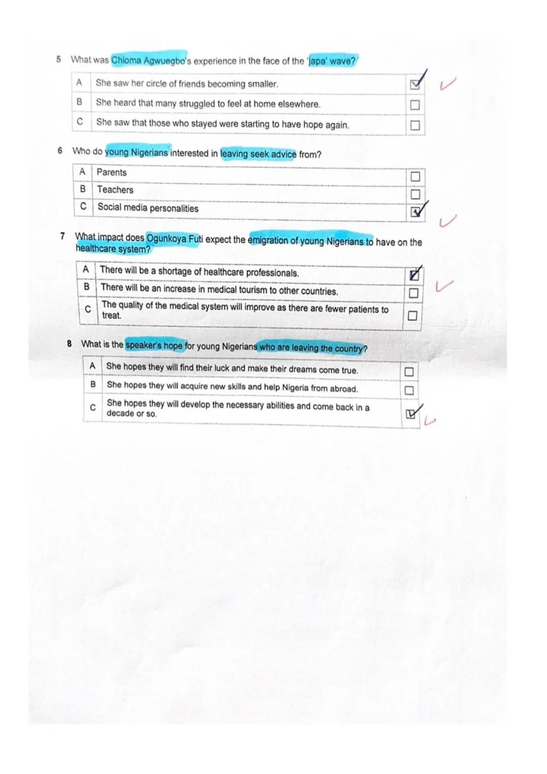 Part A: Reading and Writing
The following extract follows Idowu, a young Lagosian lured away from school one day by Augustine,
a fellow stud