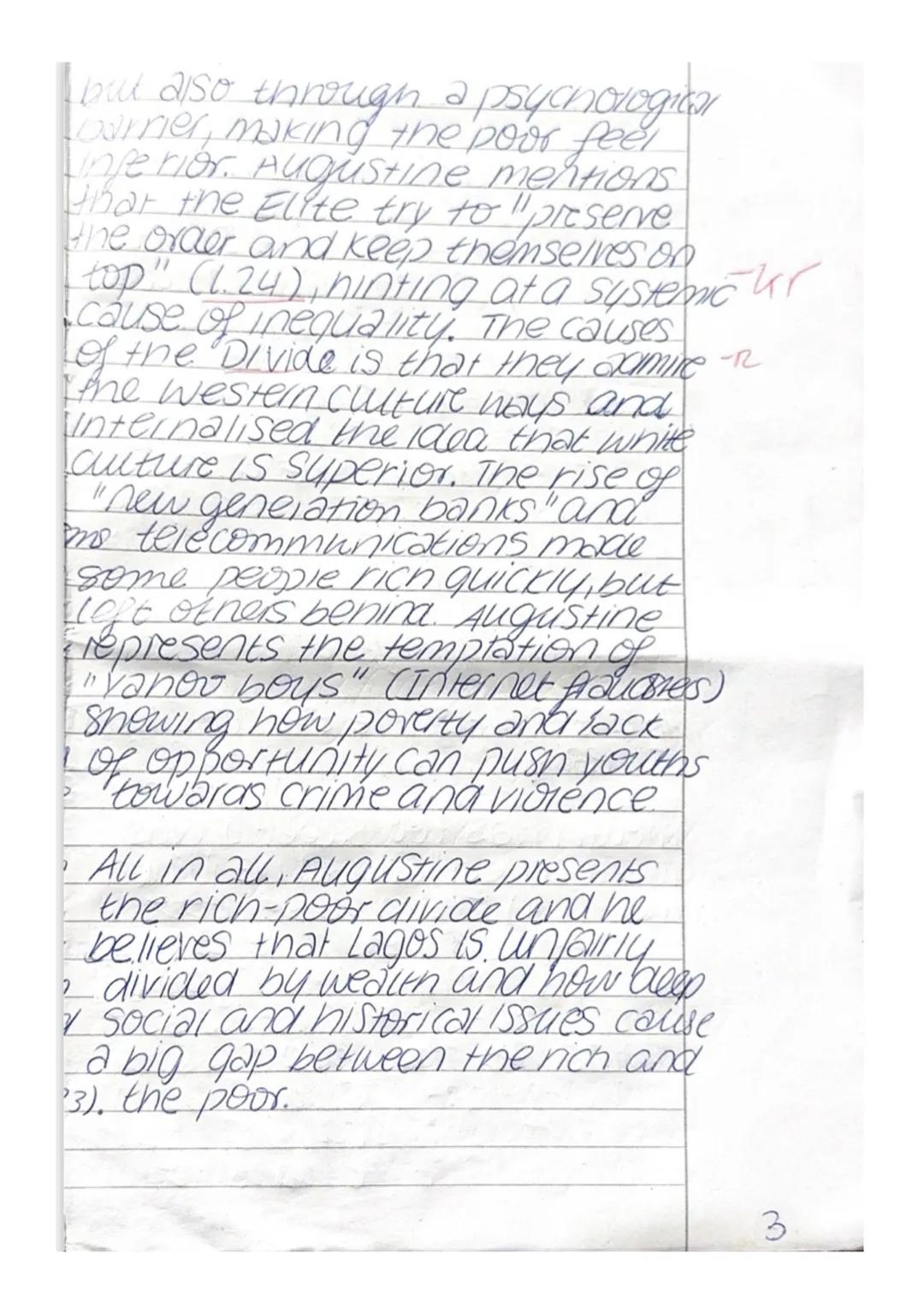 Part A: Reading and Writing
The following extract follows Idowu, a young Lagosian lured away from school one day by Augustine,
a fellow stud