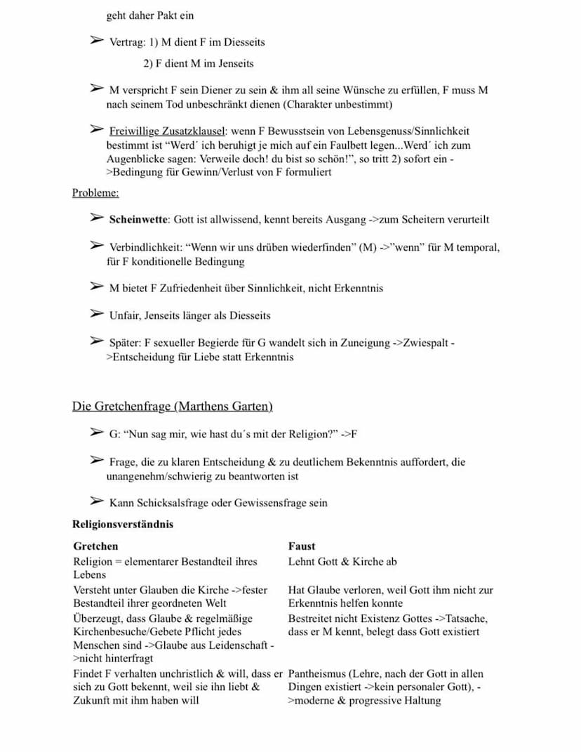 Menschenbild Gott & Mephisto (Prolog im Himmel).
Gott
Mephisto
Glaubt an strebenden Menschen, der zwar irrt, Glaubt an Leid & Elend des Mens