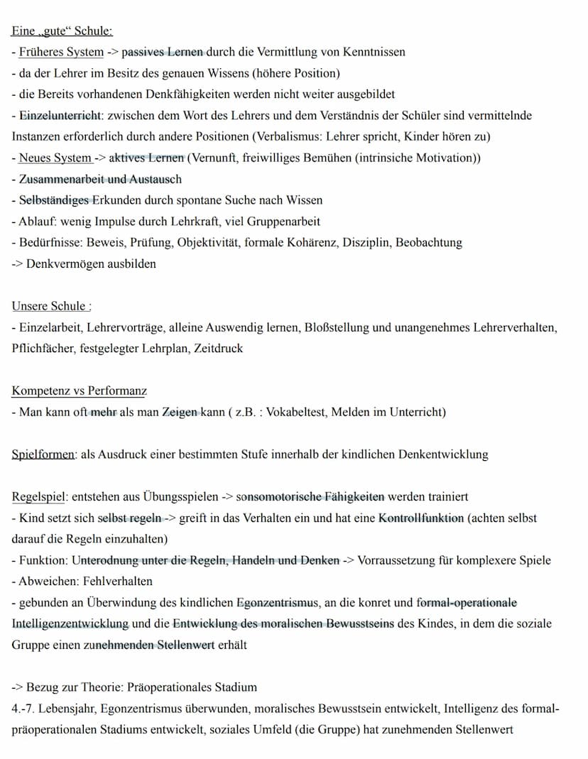 Jean Piaget
Kognitive Entwicklung: Komplexe Interlektuelle und geistige Entwicklung
-> Es herrscht ein Gleichgewicht zwischen Wissen und Ver