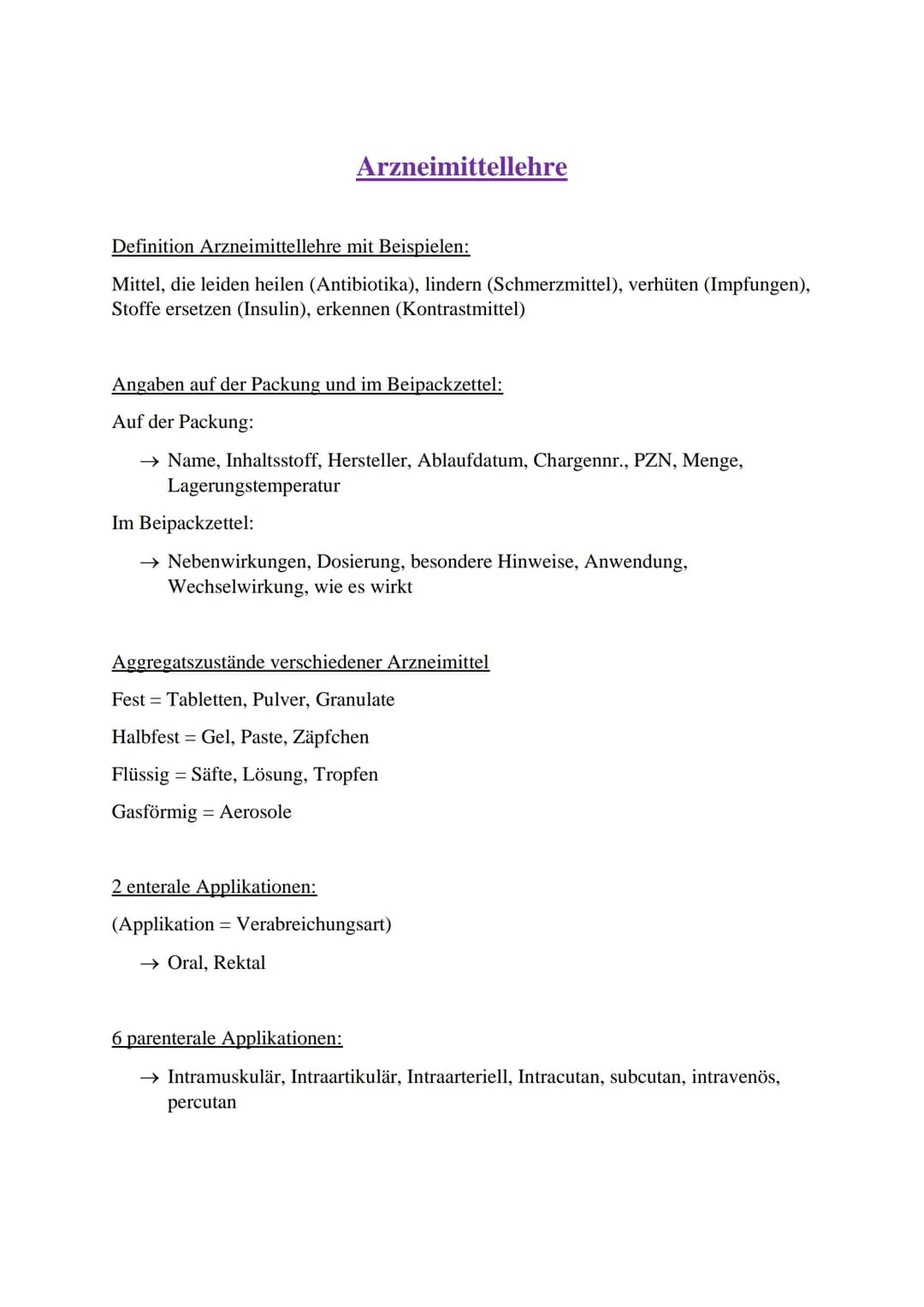 Intravenöse Injektion:
→ Abkürzung: i.v.
→ In die Vene, 20-30°, aspirieren
Intraarteriell:
→ Abkürzung: i.a.
→ In die Arterie
Intraartikulär