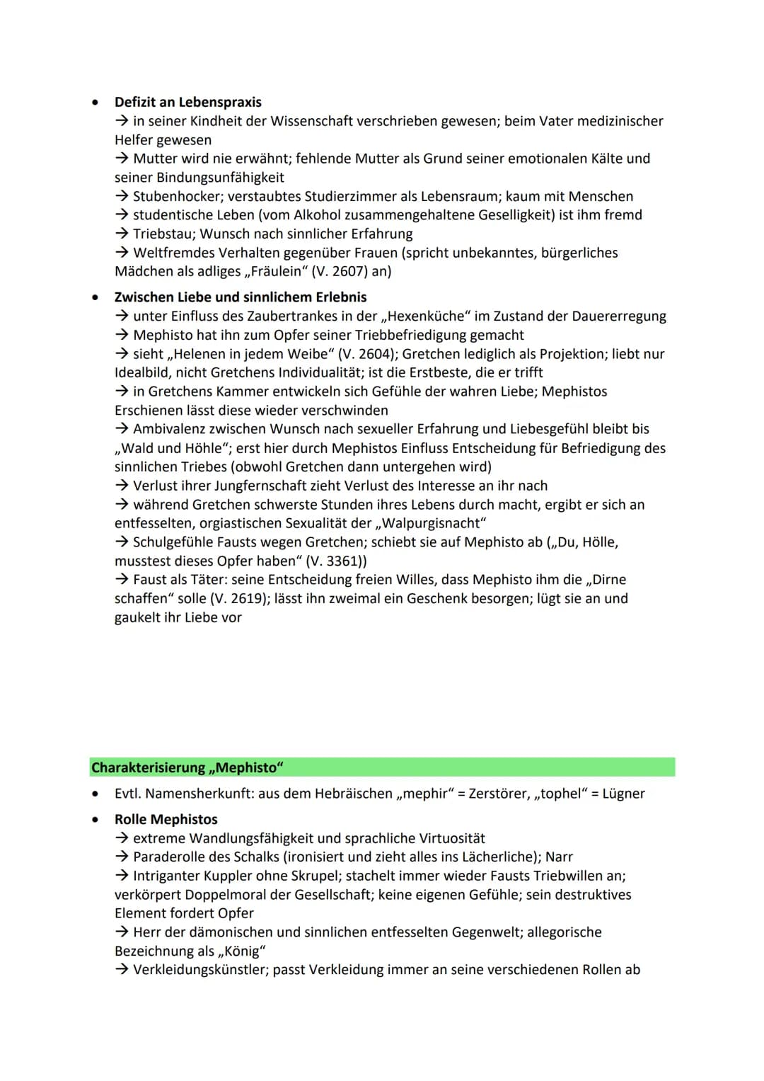 Faust
Charakterisierung „,Faust"
● Repräsentant der Menschheit; Demonstrationsobjekt des göttlichen Schöpfungsplans
● Versuchungsanordnung d