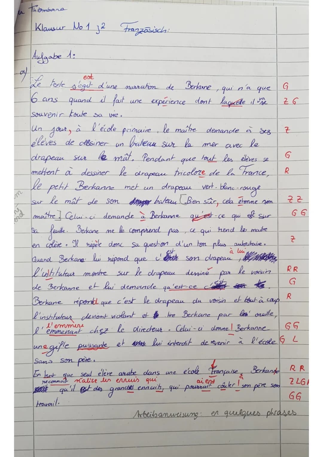 LF/Bc
nom:
Raschida
Thiombane
Klausur nᵒ1
points: 52 VP
note à l'oral: 13 NP
note: 13 NP
10,6
O
21.10.2020
La scène se passe en 1952 dans un