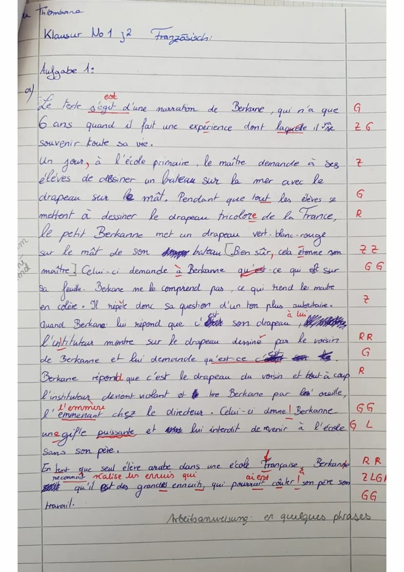 LF/Bc
nom:
Raschida
Thiombane
Klausur nᵒ1
points: 52 VP
note à l'oral: 13 NP
note: 13 NP
10,6
O
21.10.2020
La scène se passe en 1952 dans un