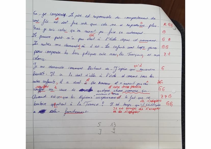 LF/Bc
nom:
Raschida
Thiombane
Klausur nᵒ1
points: 52 VP
note à l'oral: 13 NP
note: 13 NP
10,6
O
21.10.2020
La scène se passe en 1952 dans un