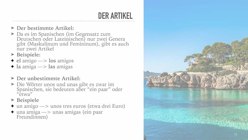 SPANISCHE GRAMMATIK
AbiGe INHALTSVERZEICHNIS
➤ Verbkonjugationen
➤ unregelmäßige Verb ser / estar
➤ einfache Verneinung
➤ Artikel
➤ Singular