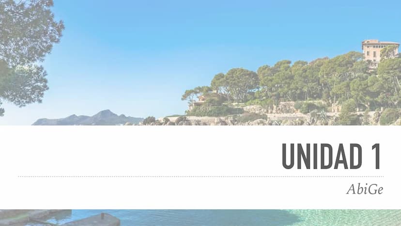 SPANISCHE GRAMMATIK
AbiGe INHALTSVERZEICHNIS
➤ Verbkonjugationen
➤ unregelmäßige Verb ser / estar
➤ einfache Verneinung
➤ Artikel
➤ Singular