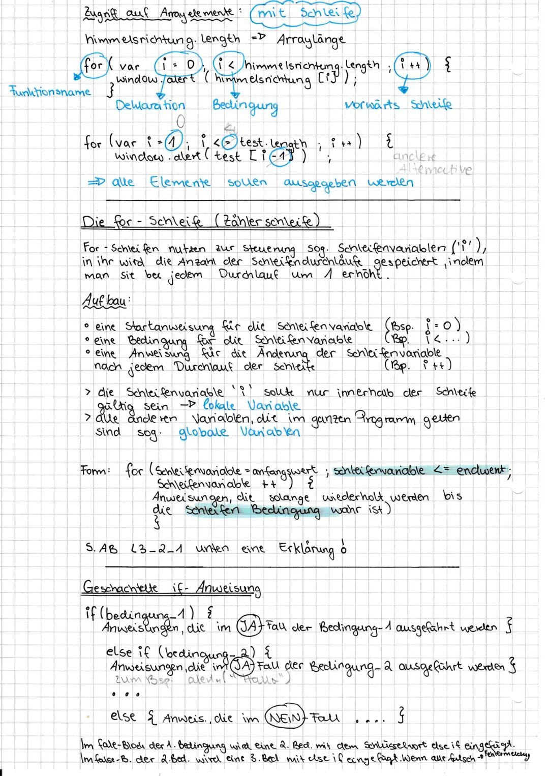 # Informatik-KA: Arrays

Algorithmik

Algorithmen sind Handlungsanweisungen, die eindeutig den Weg
zur Lösung eines Problems beschreiben. Di
