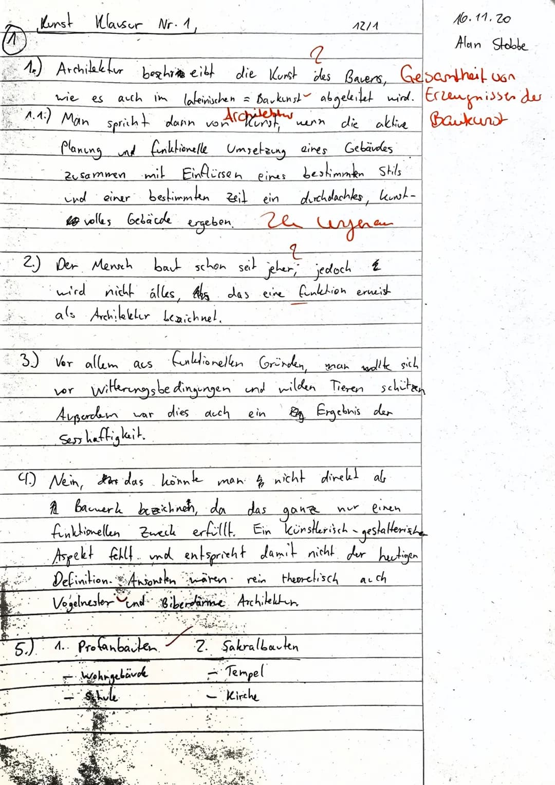 BK/JS 2/2-stündig/ Klausur 1 / VU
Theoretische Klausur Nr. 1
Name: Alan Slobbe
Zeit: 60 Minuten
16. November 2020
Punkte: 3,55 Note: 2 NP
Au