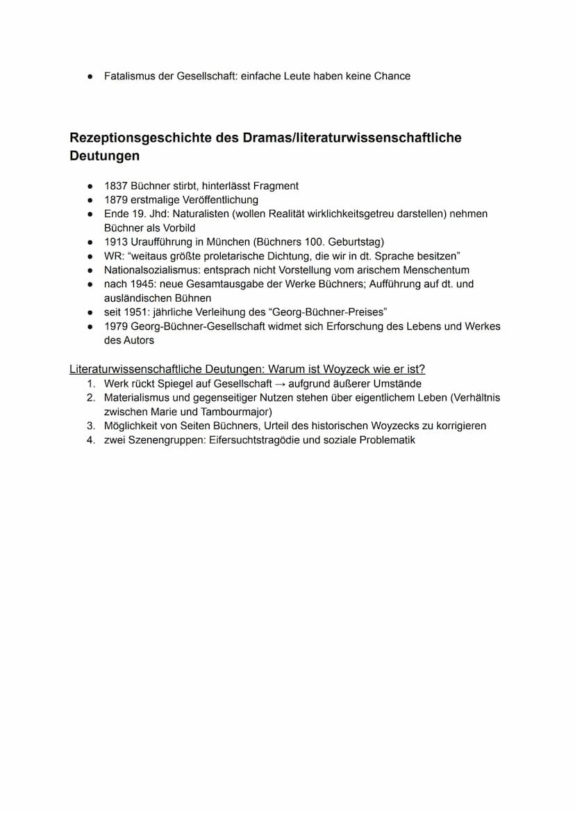 Georg Büchner: "Woyzeck" -
Beispiel für modernes Drama
Einordnung: Literatur des Vormärz/Junges
Deutschland
● Begriff: Vormärz = Richtung, d