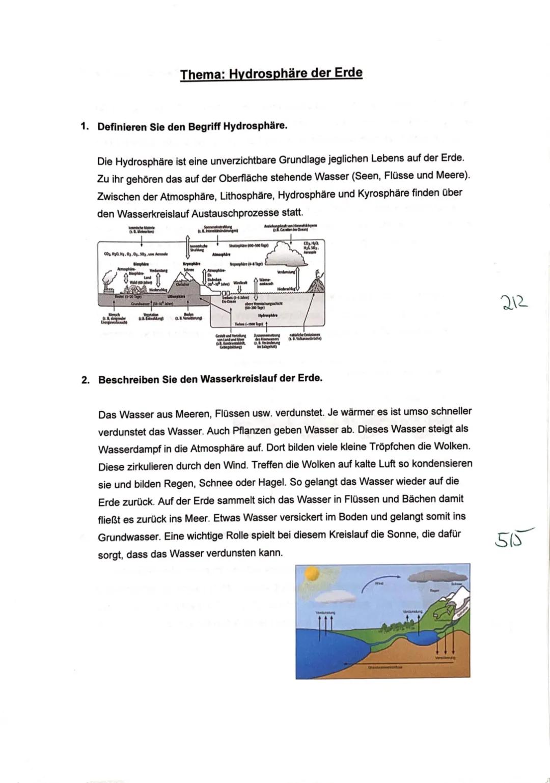 Hydrosphäre der Erde für Kinder erklärt: Definition, Funktion und Wasserkreislauf