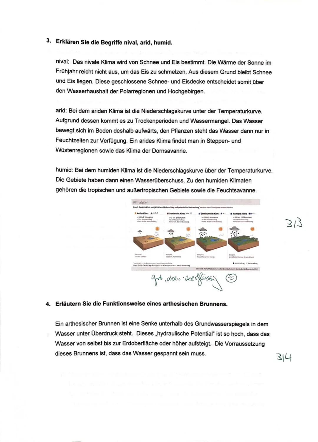 1. Definieren Sie den Begriff Hydrosphäre.
Die Hydrosphäre ist eine unverzichtbare Grundlage jeglichen Lebens auf der Erde.
Zu ihr gehören d