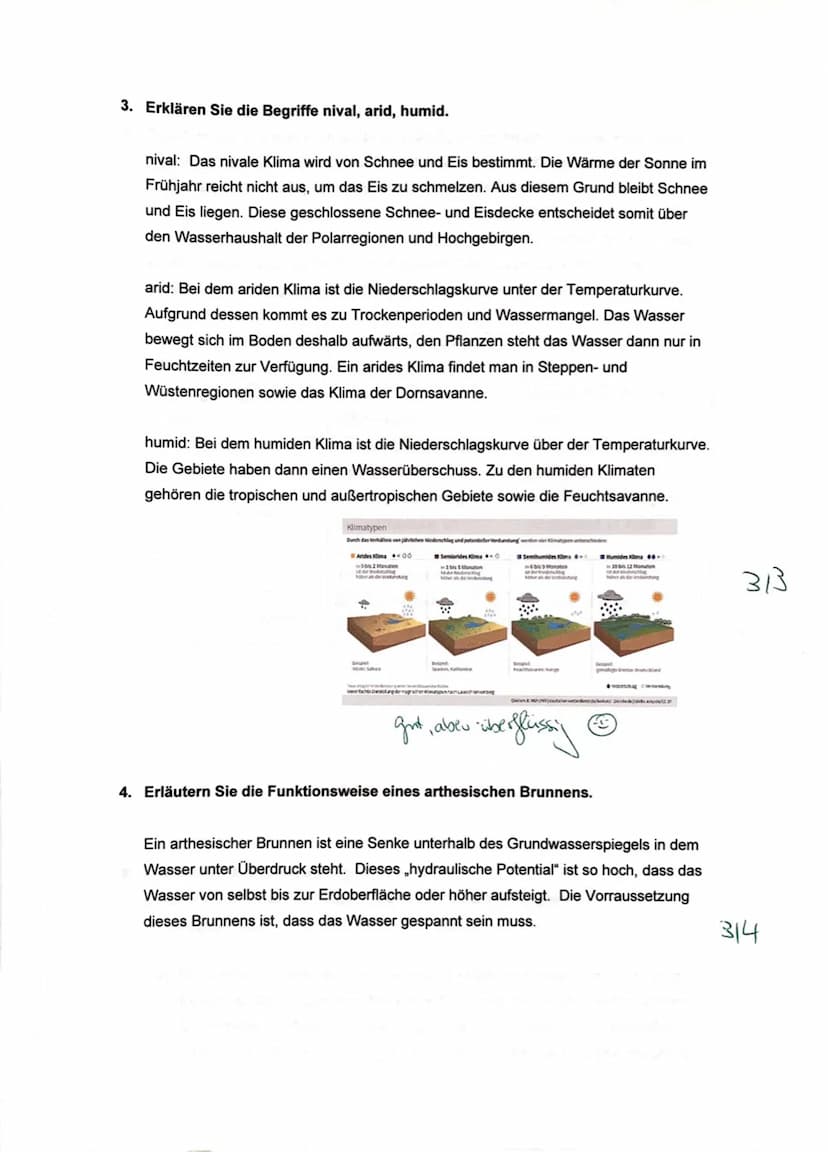 1. Definieren Sie den Begriff Hydrosphäre.
Die Hydrosphäre ist eine unverzichtbare Grundlage jeglichen Lebens auf der Erde.
Zu ihr gehören d