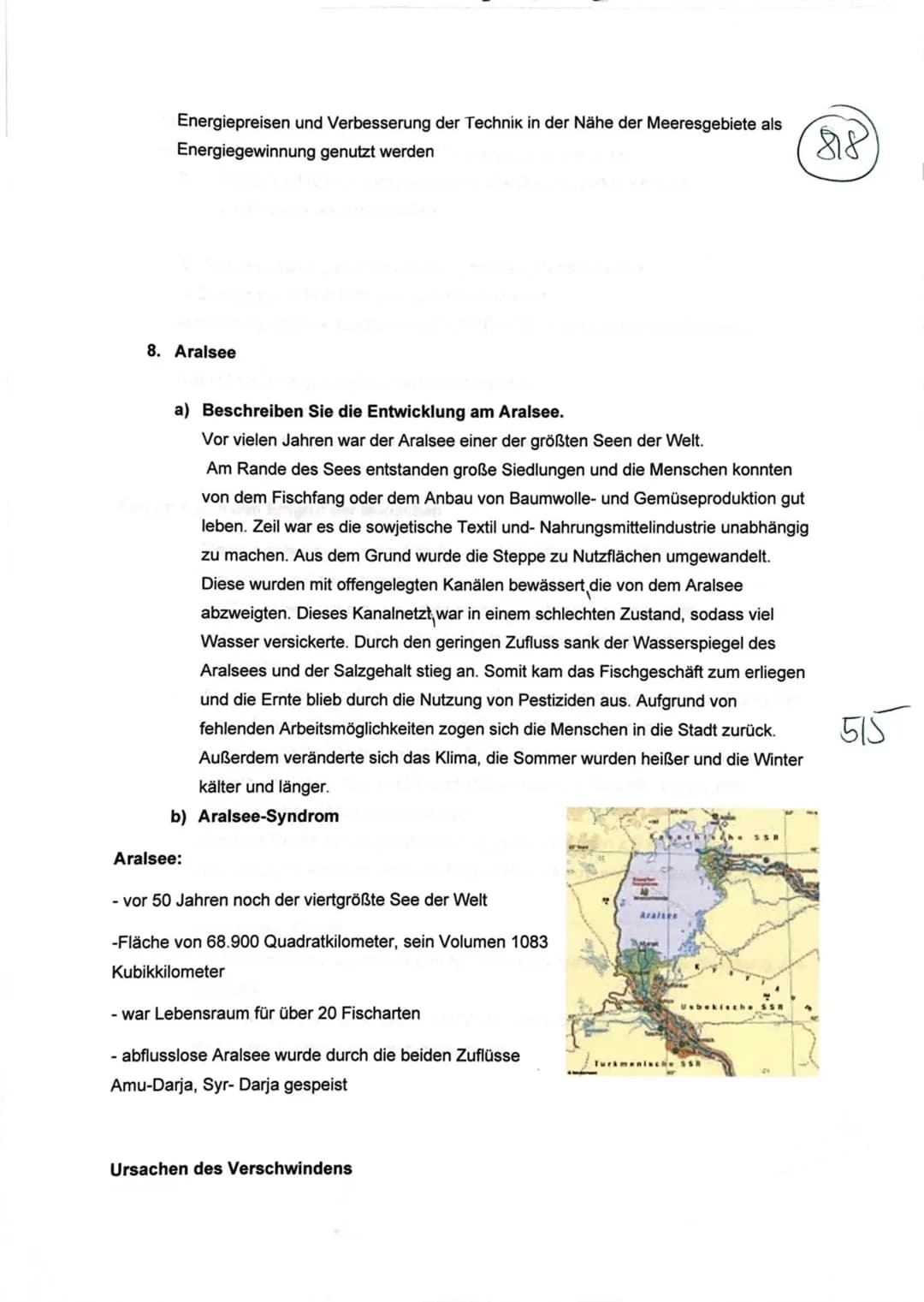 1. Definieren Sie den Begriff Hydrosphäre.
Die Hydrosphäre ist eine unverzichtbare Grundlage jeglichen Lebens auf der Erde.
Zu ihr gehören d